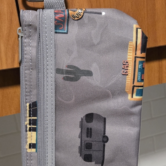 31 Clear Clip Pouch with Gray Accents Camping  Cactus, Travel Bag, Phone Pouch - Picture 7 of 11